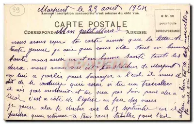 Feignies — Os Aços — Editor L. COUTURE, n°8 — Verso
