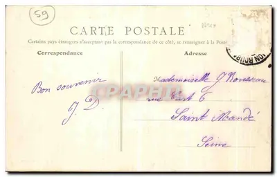 Roubaix (Nord) — Nowy Ratusz w budowie — B.F. PARIS n°405 — Rewers