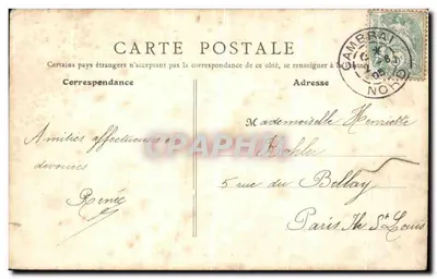 Cambrai — Jubé da Igreja de Saint-Géry — B. F., Paris, n°49 — Verso