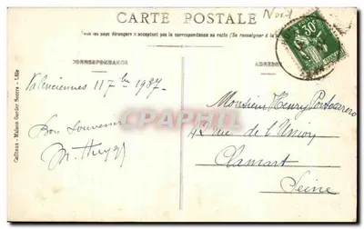 Valenciennes — Torre St-Géry — E.C. — Calileux - Lille — Verso