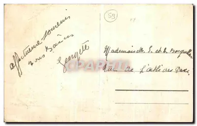 पुराना पोस्टकार्ड मालो लेस बेंस ला प्लाज़ एट ला रोटोंड — पीछे