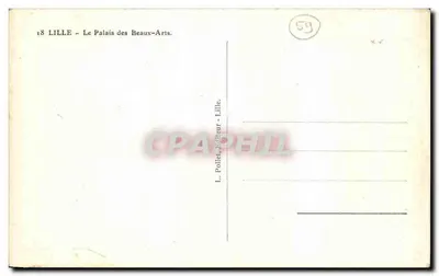 Lille - Pałac Sztuk Pięknych — L. Polet, wydawca Lille, nr 59 — Rewers