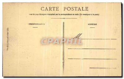 Bilhete postal antigo Lille Monument de Desrousseaux Canção do Pequeno Quinquin — Verso