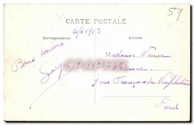 Lille - Rue Faidilherbe (Vers la Place du Théâtre) — E. C. — Éditeur E. C. — Verso