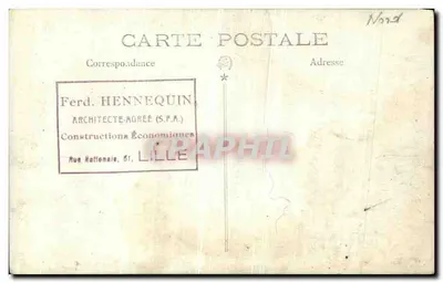 Casa em Marcq-en-Barœul — Concluída em 1926 — Ferd. Hennequin, Arquiteto — Verso