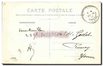 Montreuil-lon — Wnętrze kościoła — Desvignes, fotograf. Clamecy — Rewers