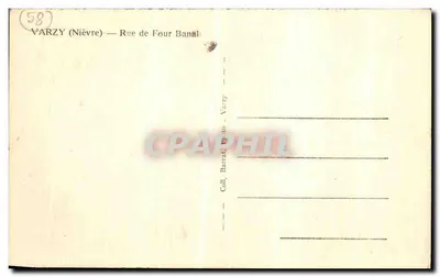 Varzy (Nièvre) — Rue de Four Banal — wydawca Call, Barrat, Varzy — Rewers