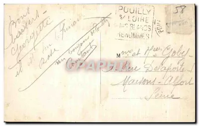 POUILLY-sur-LOIRE (Nièvre) — Godzina kąpieli — André Saintier, wydawca — Rewers