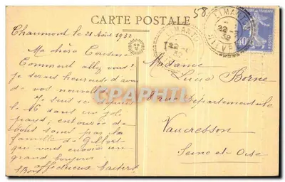 Moulin-Engilbert (Nièvre) — As Ruínas do Velho Castelo — Editor: Paul Lefebvre, n° 104 — Verso