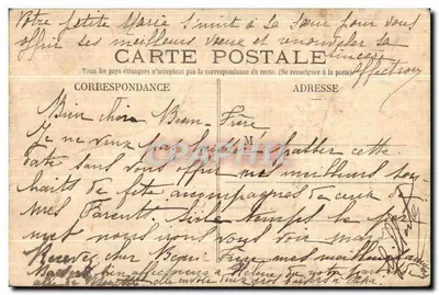 Neuwy-s/Loire — Het Kasteel en de Gomfabriek — Vve Gory, uitgever — Achterkant
