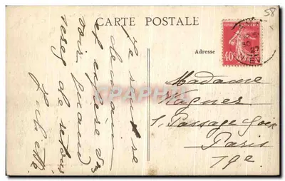 Clamecy — Igreja N.-D. de Belém, vista geral — Editor: Ch. Boudier, n° 12 bis — Verso