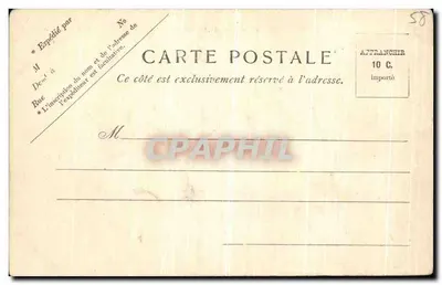Bilhete postal antigo Pougues les Eaux pres Nevers Castelo de M Bert de Labussiere — Verso