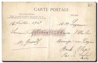 Parijs — Rue Soufflot en het Panteon — E.D. n°4055 — Achterkant
