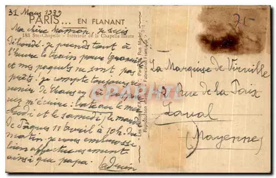 Widok wnętrza kaplicy górnej — święta kaplica — Paryż — Wydawnictwo Sztukowym N° 183 — Rewers