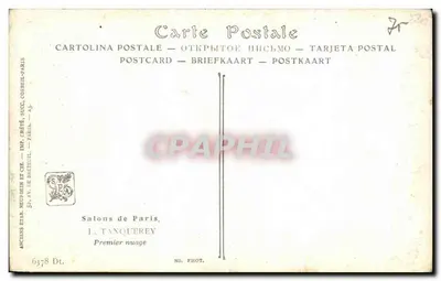 Menina dormindo — com boneca — L. Tanqueray — Verso