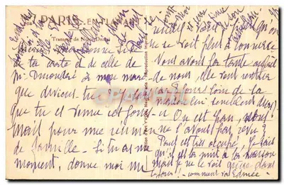 Vista aerea di Parigi — Transsept della Cattedrale di Notre-Dame — editore Yvon, n° 165 — Verso