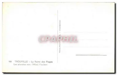 TROUVILLE - Las balsas hacia el Hotel Flaubert — editor REAL-PHOTO, n° 908 — Reverso