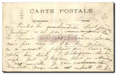 Paris — Überschwemmungen im Januar 1910 — Rue de Seine — C.M. — Rückseite