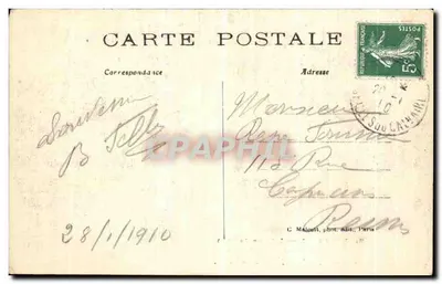 Paris — Inundações de 1910 — Salvação de uma jovem — C. M. — Verso