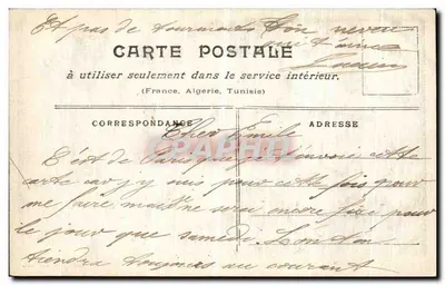 Parijs overspoeld (januari 1910) — Rue de Lille — Collectie Taride — Achterkant