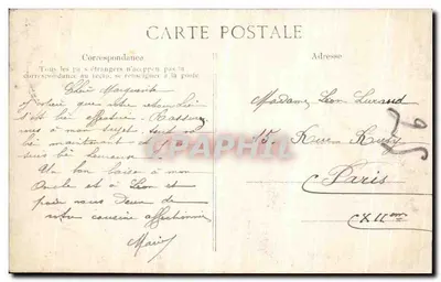 Inundação do rio Sena — Paris - A Estacada — 28 de Janeiro de 1910 — Verso