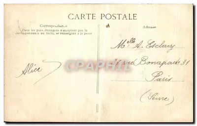 Flut der Seine — Paris - Pont des Arts — 28. Januar 1910 — Verlag EID — Rückseite
