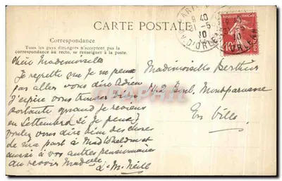 Flut der Seine — Paris — Quai de Montebello und rue de Bievre — 28. Januar 1910 — Verlag E.P.D. — Rückseite