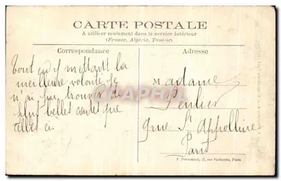 Vincennes — Cappella del Forte — F. POUYDERAT, rue Faidherbe, Parigi — Verso