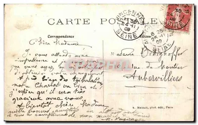 Vincennes — Vista geral do Donjon — E.M. n°277 — Verso