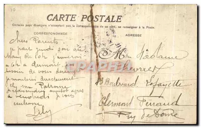 Paris - Inundações de 1910 — A Sena no Quai de Bourbon — F.F. Paris — Verso