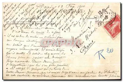 Cheia do rio Sena em Paris – Rue de Lyon vista da Torre da Horloge – Editor E.P.D. — Verso