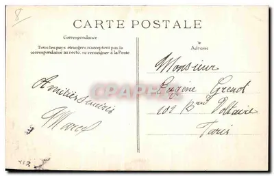 Allagamento del fiume Senna — Gennaio 1910 — Parigi — Rue de Lille — Verso