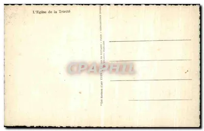 Kościół Trójcy Świętej — Paryż — Wydawnictwo Yvon — Rewers