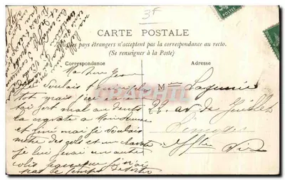 Paris – Rue de l'Oratoire – O Templo — editor não identificado, número de série não visível — Verso