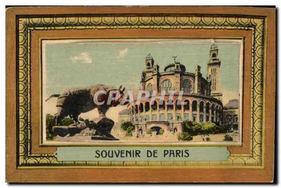 Boulevard de la Madeleine — Statue du taureau — Souvenir de Paris — D. Dalbort, Mirecourt (Vosges)