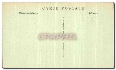 Chalons-sur-Marne — Vista panorâmica — J. Bourgogne, impressor, Château-Tierry — Verso