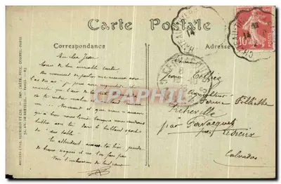 Cartolina d'epoca Chalons Sur Marne Il Teatro e la Chiesa Notre Dame — Verso