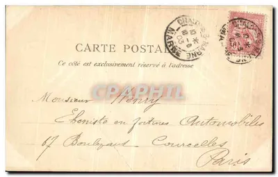 Chalons-sur-Marne — Plaza del Ayuntamiento — Editor Château-Frery, n° 151 — Reverso