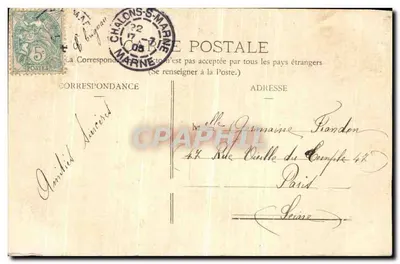 Chalons-sur-Marne — L'Hôtel-de-Ville — Éditeur : Luc-Luc — Verso