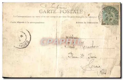 Bilhete postal antigo Campo de Chalons e Mourmelon le Grand Vista capturada em balão — Verso