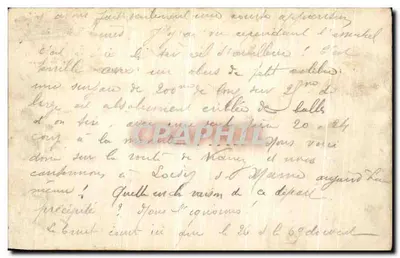 Infirmérie de Garnison — Tentes de la Troupe — éditeur non visible — Verso