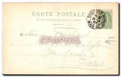 Antieke ansichtkaart Chalons-sur-Marne — Tuin van de Prefectuur — Coéx, uitg., Chalons-sur-Marne — Achterkant