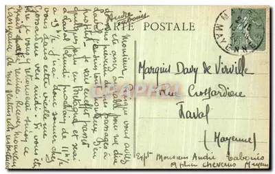 Mayenne - Il Castello e la Basilica — II. 32, editore non visibile — Verso