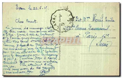 Evron (Mayenne) - Społeczność (La Terrasse) — budynki z łukami — wydawca Pavy-Legend, nr 497 — Rewers