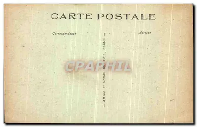 Bilhete postal antigo Environs de Laval A Estátua de Nossa Senhora do Triunfo na Trappe do Port Ringeard — Verso