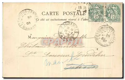 Ruínas do Castelo de Montjean, perto de Laval — Hamet-Jatlier e Cie — Verso