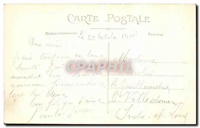 Evron (Mayenne) — Calvaire da Comunidade — Letellier, lib-édit, Eyron - J. Malicot, fot, Sablé-sur-Sarthe — Verso
