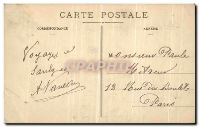 Entrada das Grutas de Saulges (Mayenne) — Hamel-Jallier e Cie — número de série não visível — Verso