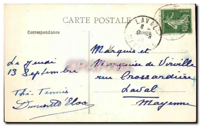 Zmiana w pobliżu LAVAL - Zamek — J. Sorel, wydawca, Rennes — Rewers