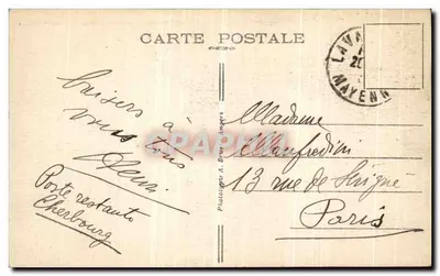 Laval (Mayenne) — Zamek i rzeka Mayenne — A. B. — Rewers